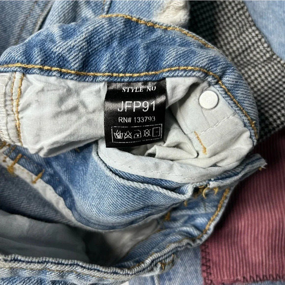 POL (Anthropologie) Patchwork Light Wash Ankle Jeans Size Small - Picture 14 of 14